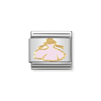 NOMINATION COMPOSABLE CLASSIC LINK PRINCESS IN 18K GOLD 030272/15