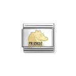 NOMINATION COMPOSABLE CLASSIC LINK FRIENDS HORSE IN 18K GOLD 030285/71