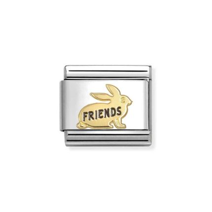 NOMINATION COMPOSABLE CLASSIC LINK FRIENDS BIRD IN 18K GOLD 030285/73