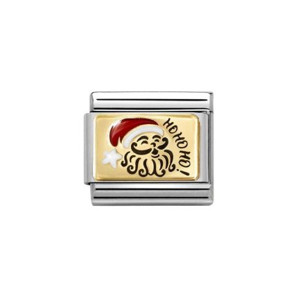 NOMINATION COMPOSABLE CLASSIC LINK SANTA CLAUS IN 18K GOLD 030289/10