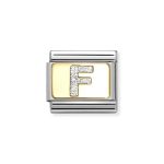 NOMINATION COMPOSABLE CLASSIC LINK LETTER F IN 18K GOLD 030291/06