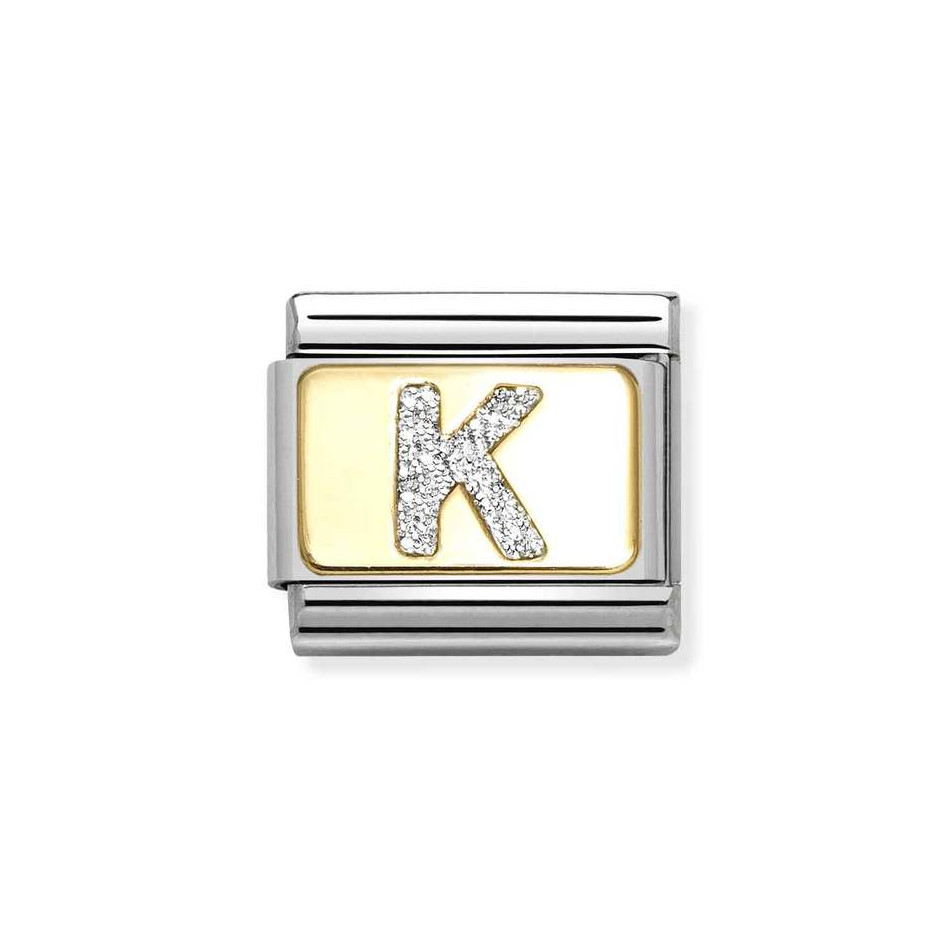 NOMINATION COMPOSABLE CLASSIC LINK LETTER K IN 18K GOLD 030291/11 NOMINATION COMPOSABLE CLASSIC LINK LETTER K IN 18K GOLD 030291/11