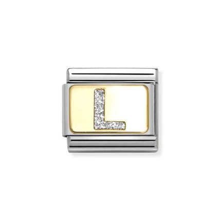 NOMINATION COMPOSABLE CLASSIC LINK LETTER L IN 18K GOLD 030291/12