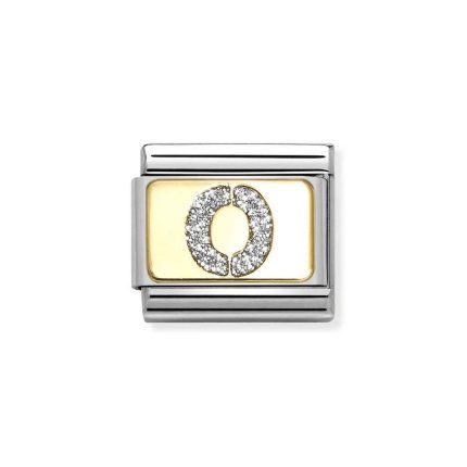 NOMINATION COMPOSABLE CLASSIC LINK LETTER O IN 18K GOLD 030291/15