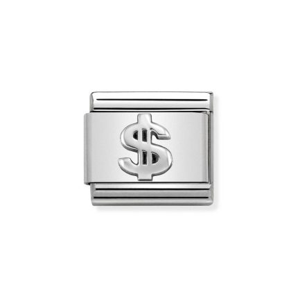 NOMINATION COMPOSABLE CLASSIC LINK DOLLAR IN STERLING SILVER 330101/31