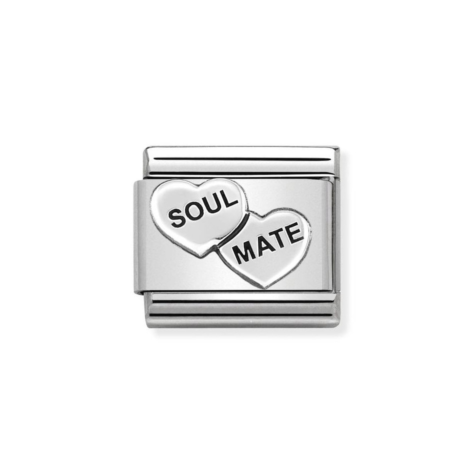 NOMINATION COMPOSABLE CLASSIC LINK SOUL MATE HEARTS IN STERLING SILVER 330101/38 NOMINATION COMPOSABLE CLASSIC LINK SOUL MATE HEARTS IN STERLING SILVER 330101/38