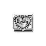 NOMINATION COMPOSABLE CLASSIC LINK FAMILY HEART IN STERLING SILVER 330101/84