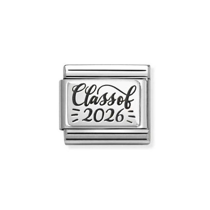 NOMINATION COMPOSABLE CLASSIC LINK CLASS OF 2026 IN STERLING SILVER WITH ENAMEL 330109/65