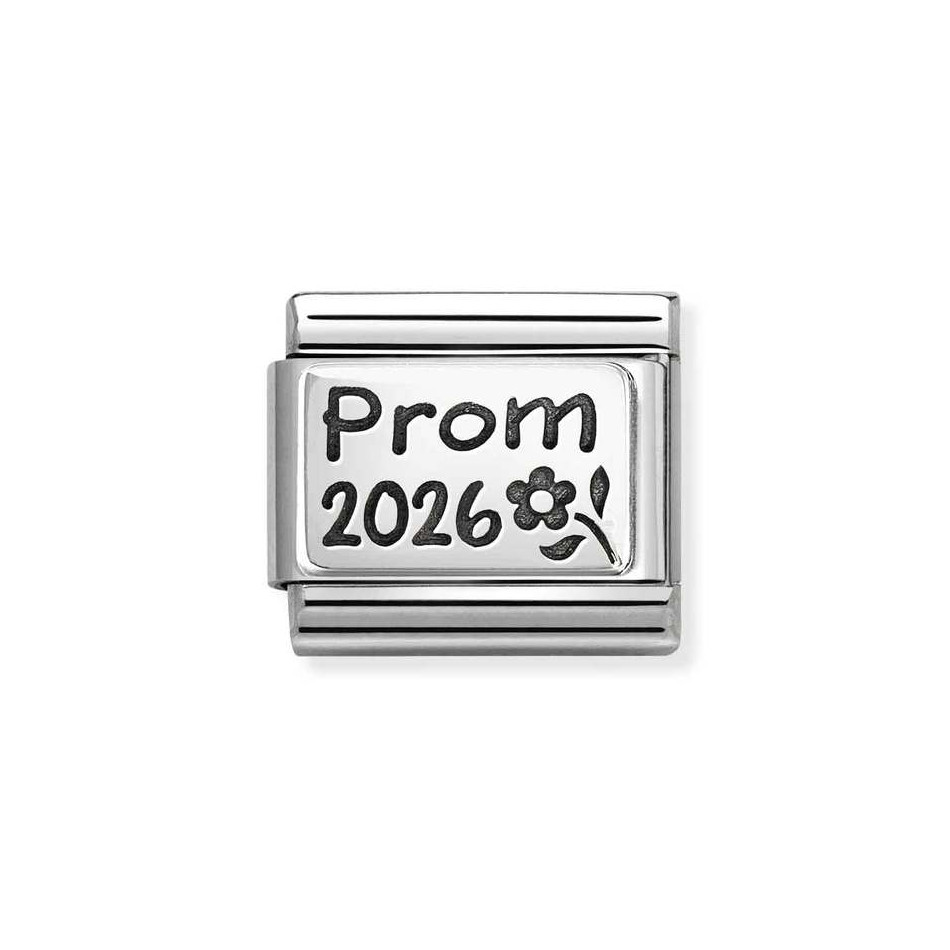 NOMINATION COMPOSABLE CLASSIC LINK PROM 2026 IN STERLING SILVER WITH ENAMEL 330109/66 NOMINATION COMPOSABLE CLASSIC LINK PROM 2026 IN STERLING SILVER WITH ENAMEL 330109/66