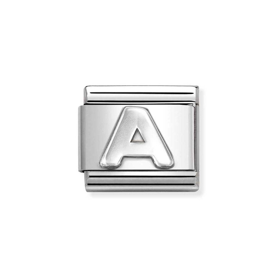 NOMINATION COMPOSABLE CLASSIC LINK LETTER A IN STERLING SILVER 330113/01 NOMINATION COMPOSABLE CLASSIC LINK LETTER A IN STERLING SILVER 330113/01