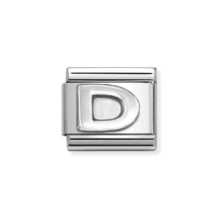 NOMINATION COMPOSABLE CLASSIC LINK LETTER D IN STERLING SILVER 330113/04