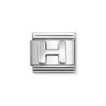 NOMINATION COMPOSABLE CLASSIC LINK LETTER H IN STERLING SILVER 330113/08