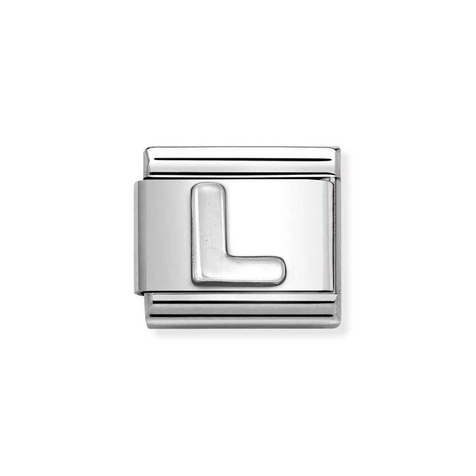 NOMINATION COMPOSABLE CLASSIC LINK LETTER L IN STERLING SILVER 330113/12 NOMINATION COMPOSABLE CLASSIC LINK LETTER L IN STERLING SILVER 330113/12