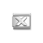 NOMINATION COMPOSABLE CLASSIC LINK LETTER X IN STERLING SILVER 330113/24