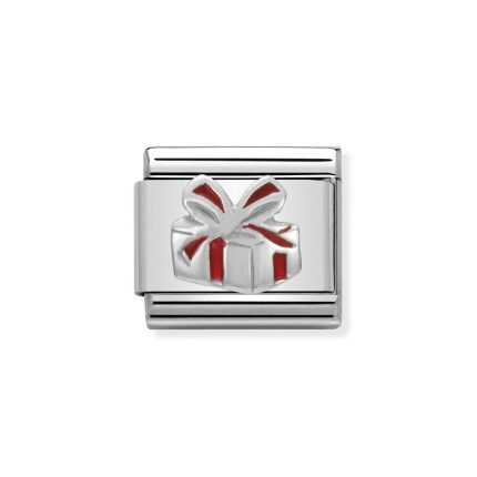 NOMINATION COMPOSABLE CLASSIC LINK RED GIFT BOX IN STERLING SILVER 330204/06