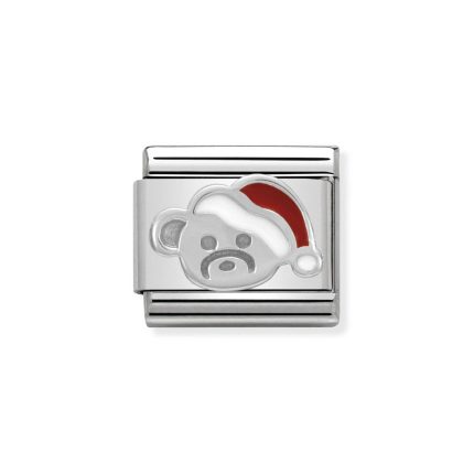NOMINATION COMPOSABLE CLASSIC LINK BEAR WITH HAT IN STERLING SILVER 330204/13