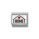 NOMINATION COMPOSABLE CLASSIC LINK HOME WITH HEART IN STERLING SILVER 330208/54