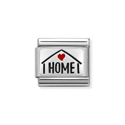 NOMINATION COMPOSABLE CLASSIC LINK HOME WITH HEART IN STERLING SILVER 330208/54