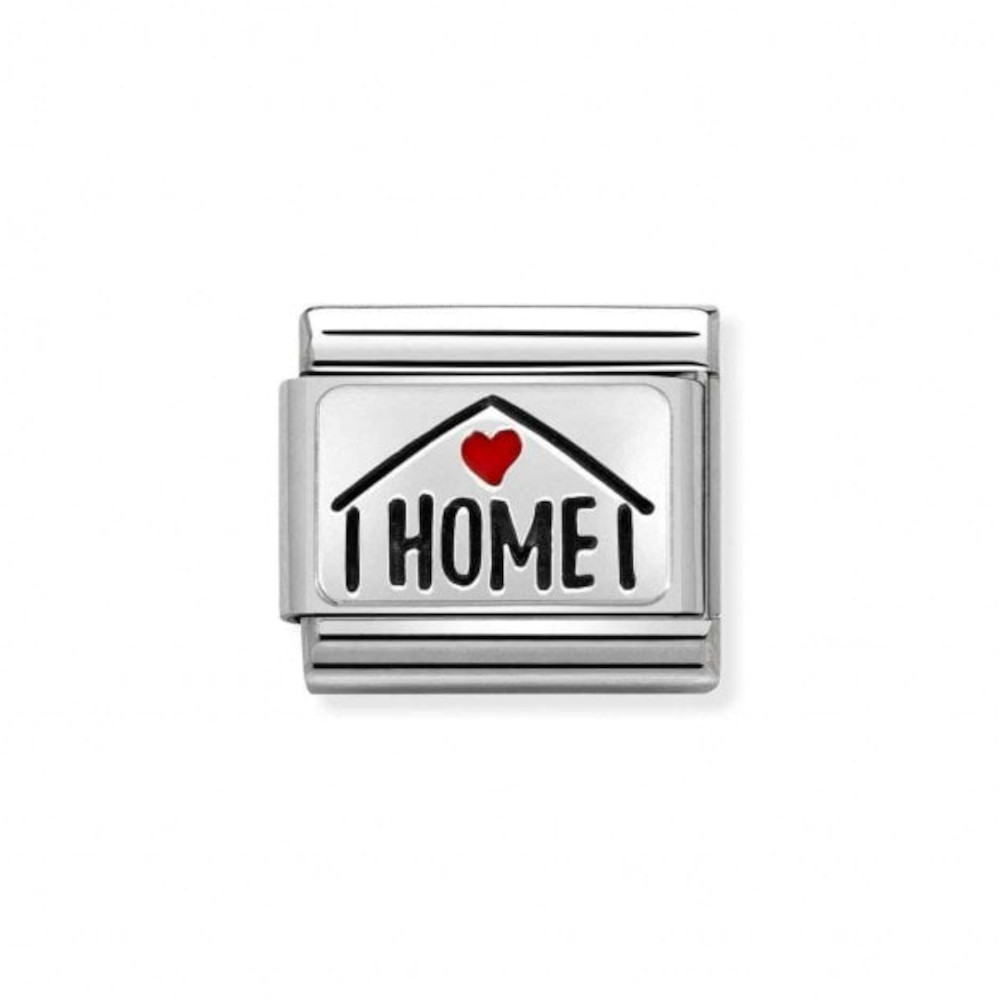 NOMINATION COMPOSABLE CLASSIC LINK HOME WITH HEART IN STERLING SILVER 330208/54 NOMINATION COMPOSABLE CLASSIC LINK HOME WITH HEART IN STERLING SILVER 330208/54