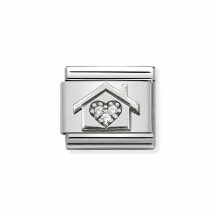 NOMINATION COMPOSABLE CLASSIC LINK HOME WITH HEART IN STERLING SILVER 330311/11