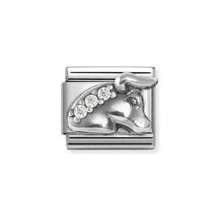NOMINATION COMPOSABLE CLASSIC LINK TAURUS IN STERLING SILVER 330326/02
