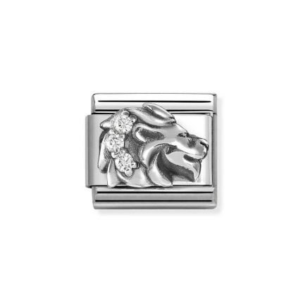 NOMINATION COMPOSABLE CLASSIC LINK LEO IN STERLING SILVER 330326/05