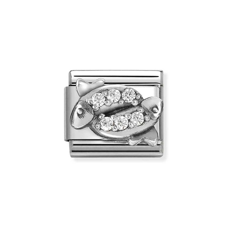 NOMINATION COMPOSABLE CLASSIC LINK PISCES IN STERLING SILVER 330326/12 NOMINATION COMPOSABLE CLASSIC LINK PISCES IN STERLING SILVER 330326/12