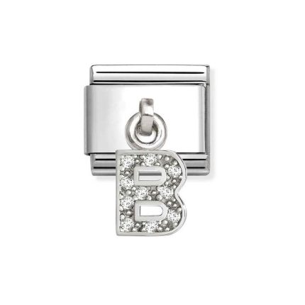 NOMINATION COMPOSABLE CLASSIC LINK LETTER B IN STERLING SILVER 331818/02