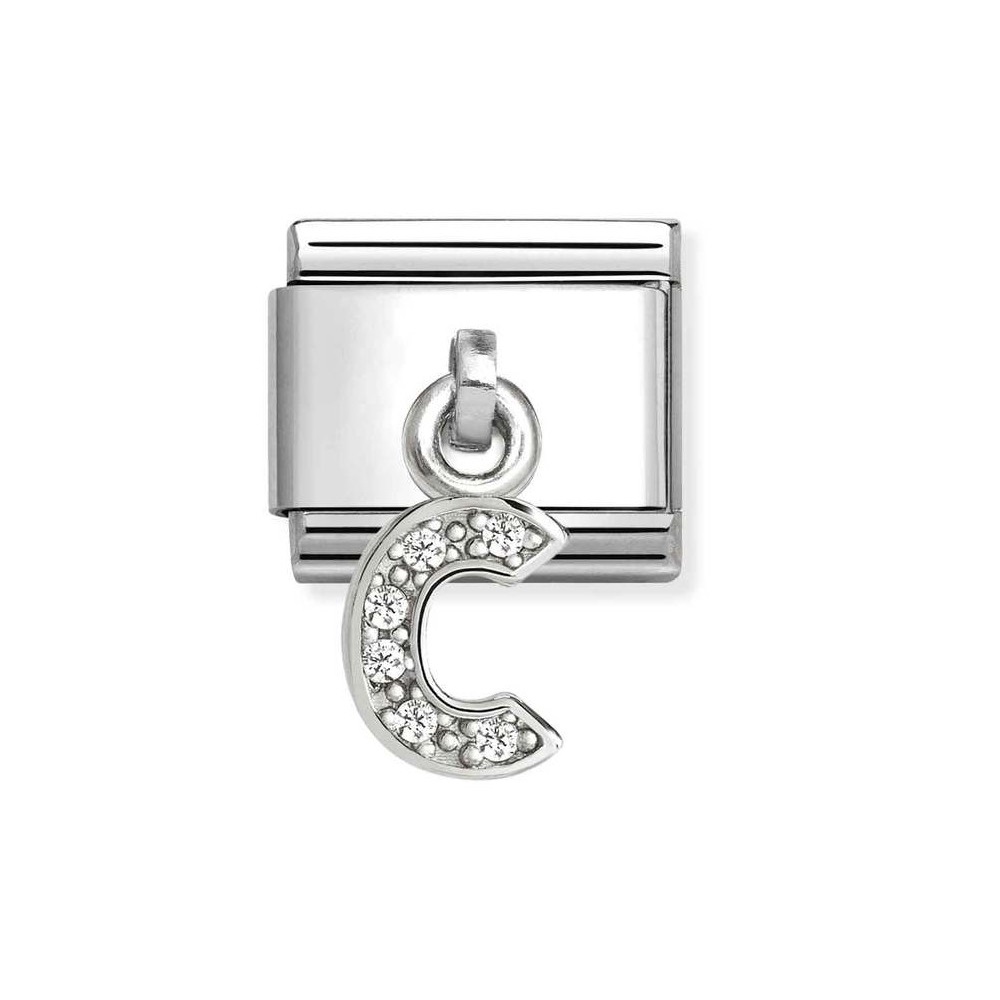 NOMINATION COMPOSABLE CLASSIC LINK LETTER C IN STERLING SILVER 331818/03 NOMINATION COMPOSABLE CLASSIC LINK LETTER C IN STERLING SILVER 331818/03