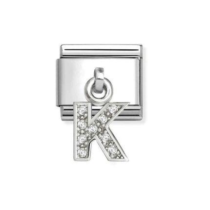 NOMINATION COMPOSABLE CLASSIC LINK LETTER K IN STERLING SILVER 331818/11