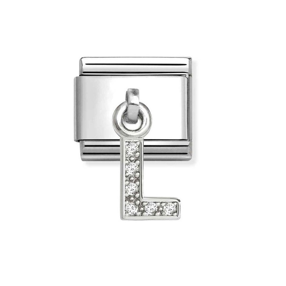 NOMINATION COMPOSABLE CLASSIC LINK LETTER L IN STERLING SILVER 331818/12 NOMINATION COMPOSABLE CLASSIC LINK LETTER L IN STERLING SILVER 331818/12