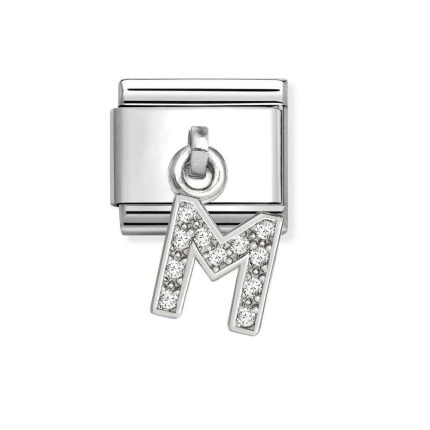 NOMINATION COMPOSABLE CLASSIC LINK LETTER M IN STERLING SILVER 331818/13