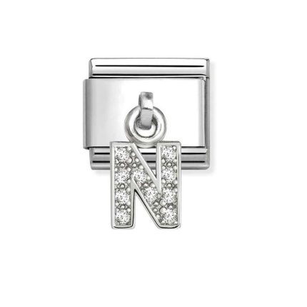NOMINATION COMPOSABLE CLASSIC LINK LETTER N IN STERLING SILVER 331818/14