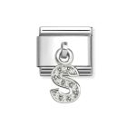 NOMINATION COMPOSABLE CLASSIC LINK LETTER S IN STERLING SILVER 331818/19