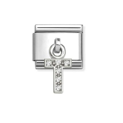 NOMINATION COMPOSABLE CLASSIC LINK LETTER T IN STERLING SILVER 331818/20
