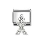 NOMINATION COMPOSABLE CLASSIC LINK LETTER X IN STERLING SILVER 331818/24