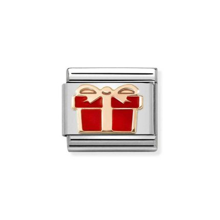 NOMINATION COMPOSABLE CLASSIC LINK RED GIFT BOX IN 9K ROSE GOLD 430202/07