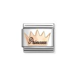 NOMINATION COMPOSABLE CLASSIC LINK CROWN PRINCESS IN 9K ROSE GOLD 430202/34