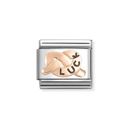 NOMINATION COMPOSABLE CLASSIC LINK LUCK KNOT IN 9K ROSE GOLD 430202/40