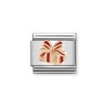 NOMINATION COMPOSABLE CLASSIC LINK GIFT WITH RED ENAMEL IN 9K ROSE GOLD 430203/03