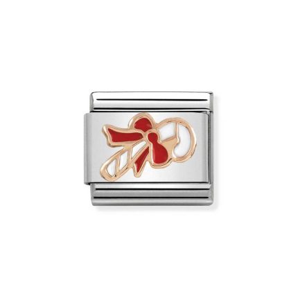 NOMINATION COMPOSABLE CLASSIC LINK CANDY CANE IN 9K ROSE GOLD 430203/04