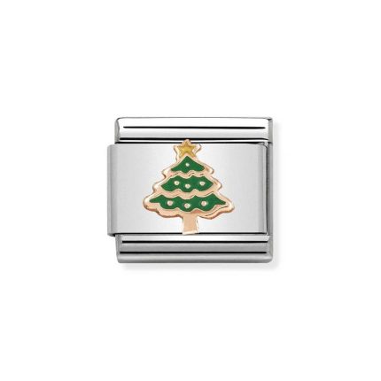 NOMINATION COMPOSABLE CLASSIC LINK CHRISTMAS TREE IN 9K ROSE GOLD 430203/05