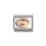 NOMINATION COMPOSABLE CLASSIC LINK EYE IN 9K ROSE GOLD WITH CZ 430305/49