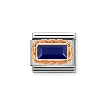 NOMINATION COMPOSABLE CLASSIC LINK IN 9K ROSE GOLD WITH LAPIS LAZULI 430512/09