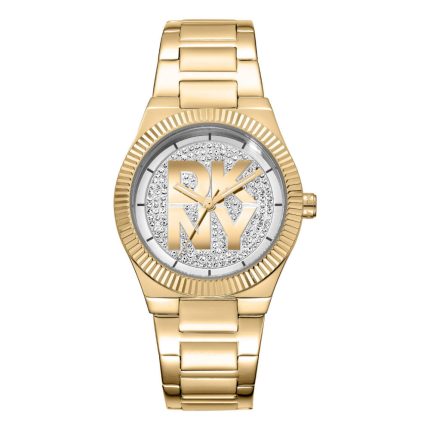 Dkny Logo Crystals Gold Stainless Steel Bracelet DK1L102M0225