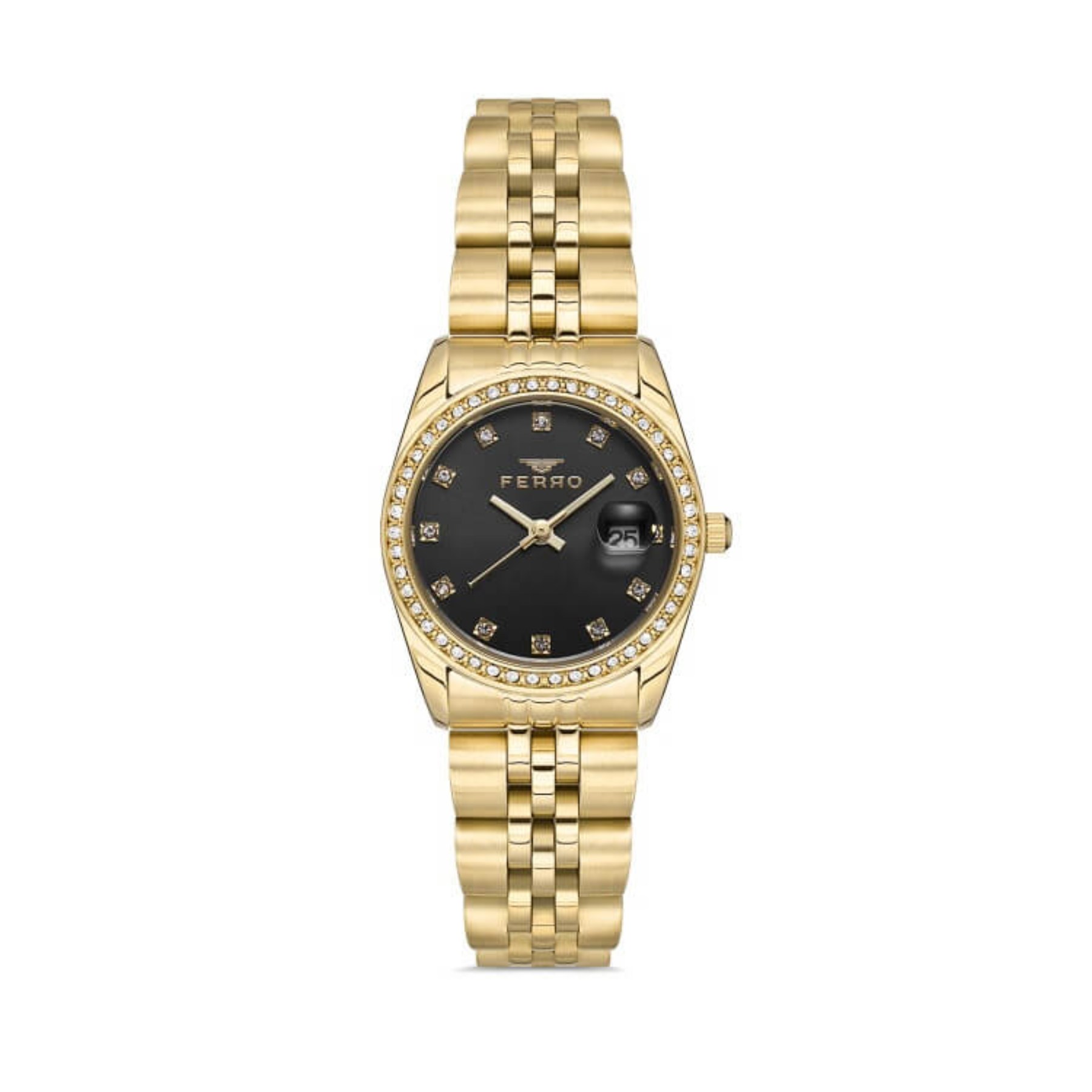 FL21450AWT-B2 Ferro Crystals Gold Stainless Steel Bracelet FL21450AWT-B2 - Image 1