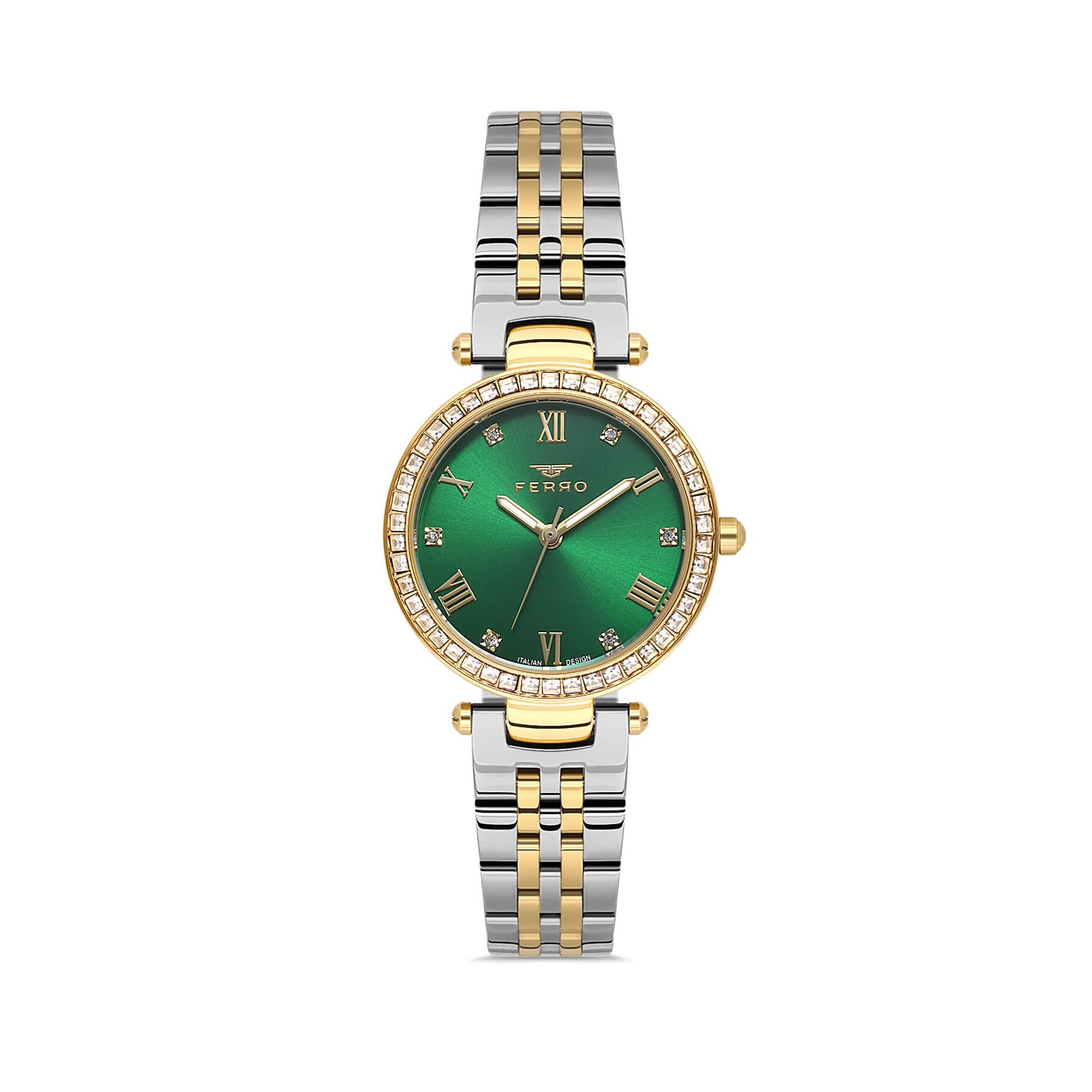 FL21593AWT-D6 Ferro Crystals Two Tone Stainless Steel Bracelet FL21593AWT-D6 - Image 1