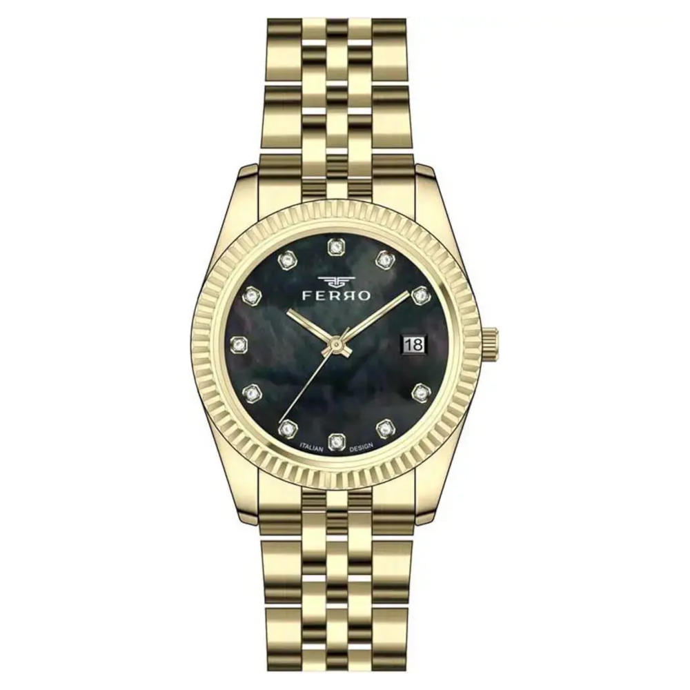 Ferro Crystals Gold Stainless Steel Bracelet FL21743AWT-B2 Ferro Crystals Gold Stainless Steel Bracelet FL21743AWT-B2