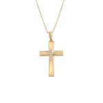 ΣΤΑΥΡΟΣ ΜΕ ΑΛΥΣΙΔΑ ΑΠΟ 18 ΚΑΡΑΤΙΑ ΚΙΤΡΙΝΟ ΧΡΥΣΟ ΜΕ ΔΙΑΜΑΝΤΙΑ 0073-ST257046