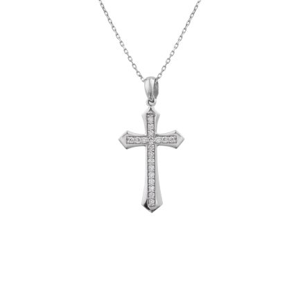 ΣΤΑΥΡΟΣ ΜΕ ΑΛΥΣΙΔΑ ΑΠΟ 18 ΚΑΡΑΤΙΑ ΛΕΥΚΟΧΡΥΣΟ ΜΕ ΔΙΑΜΑΝΤΙΑ 0075-ST257047